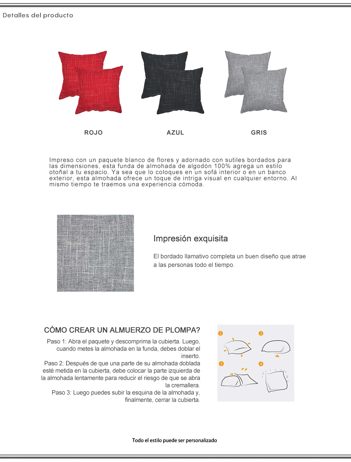 Funda De Cojín De Lino