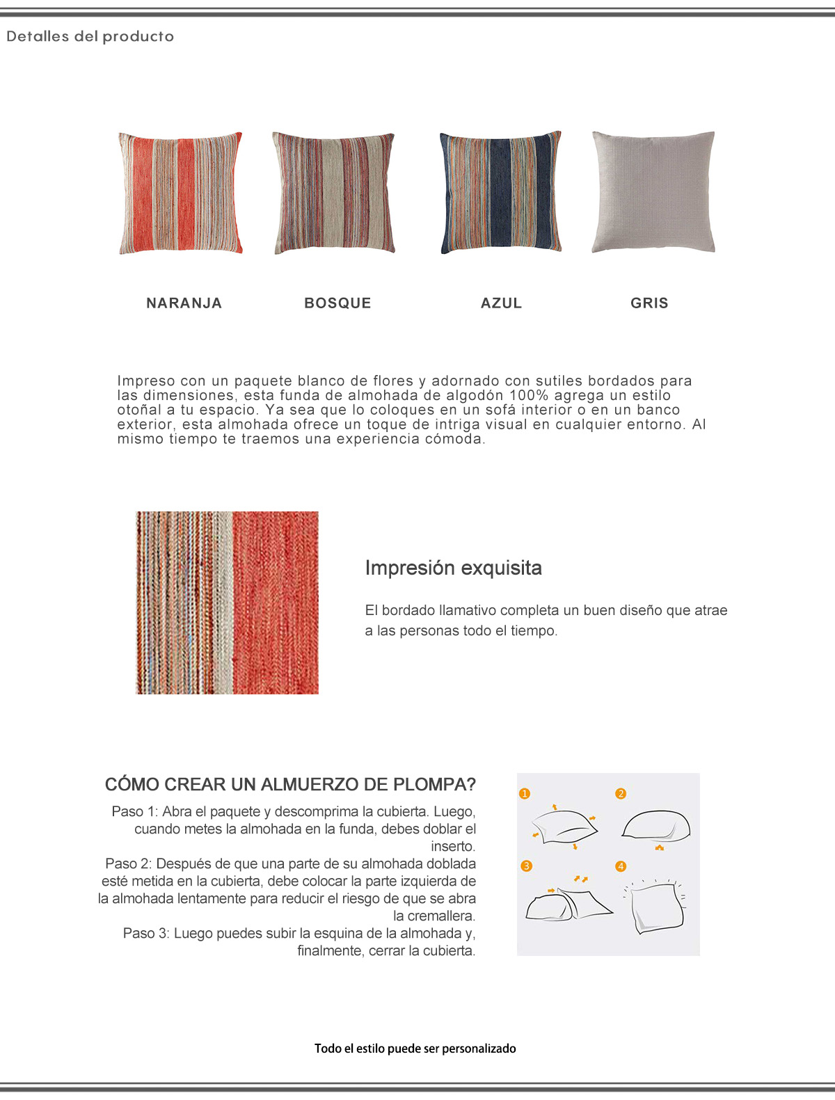 Almohada Decorativa De La Raya