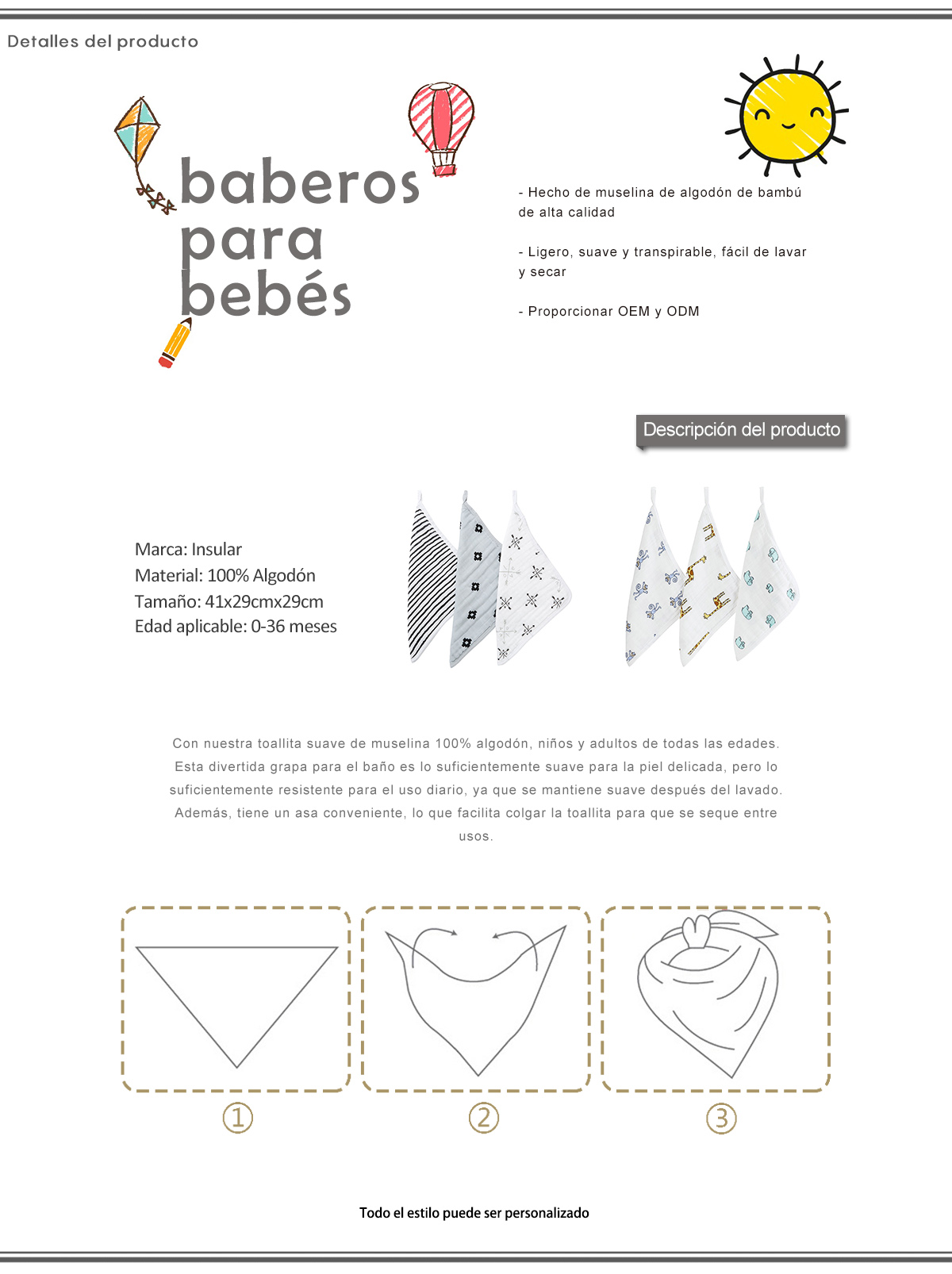 Set De Toalla De Muselina