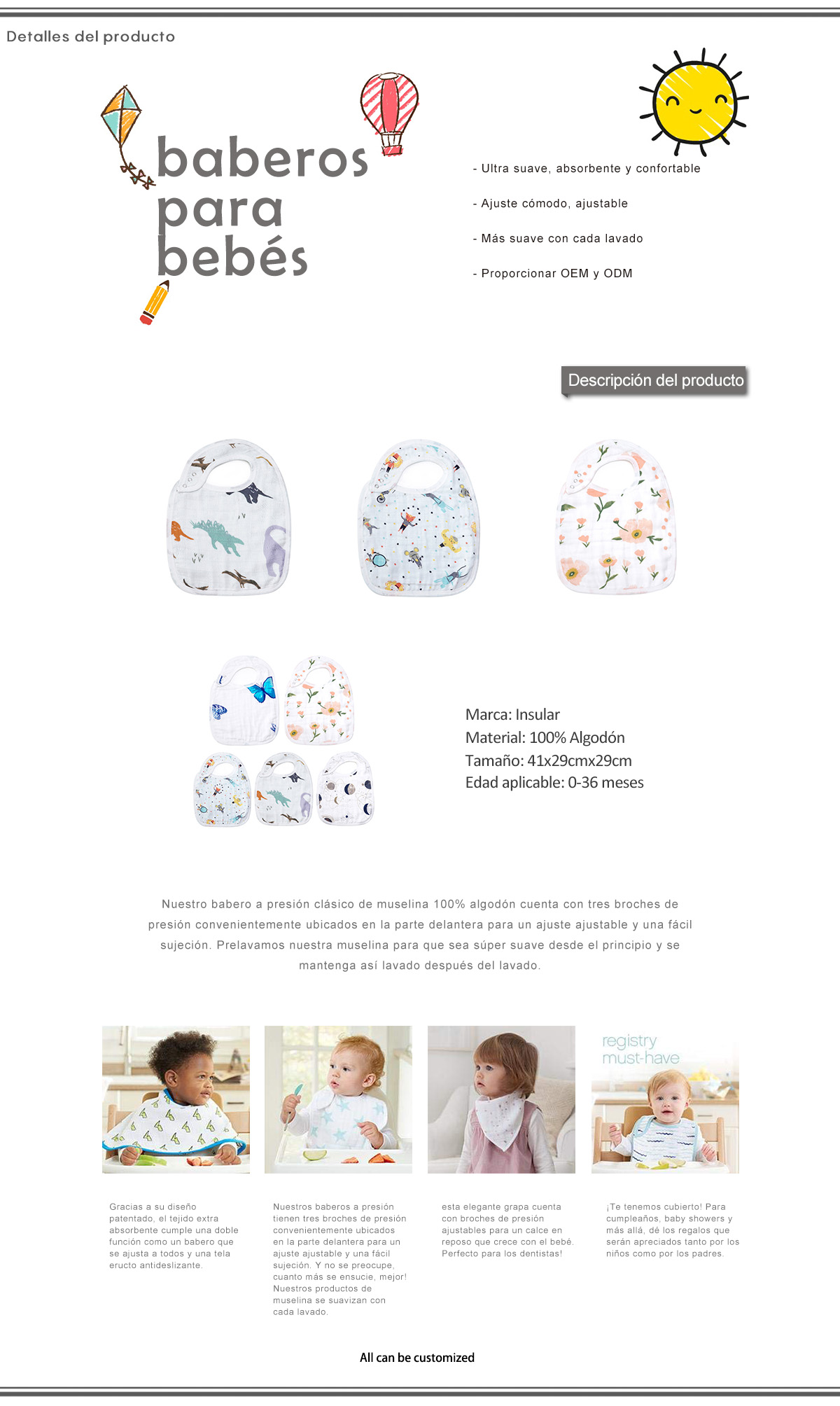 Baberos Para Bebés