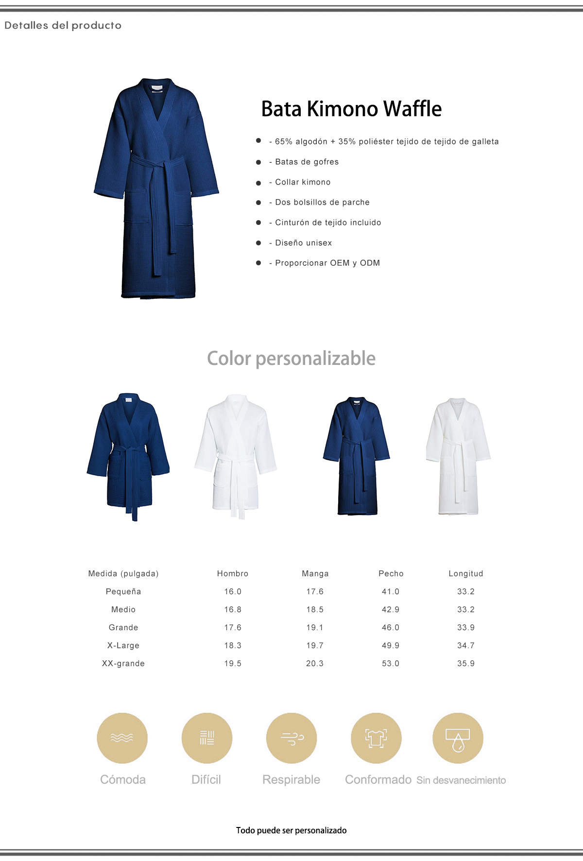 Bata Kimono Waffle