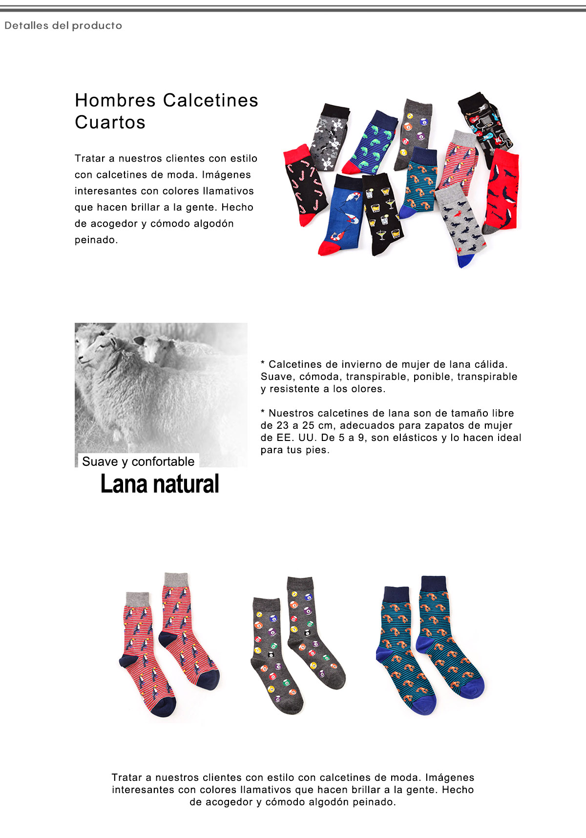 Hombres Calcetines Cuartos