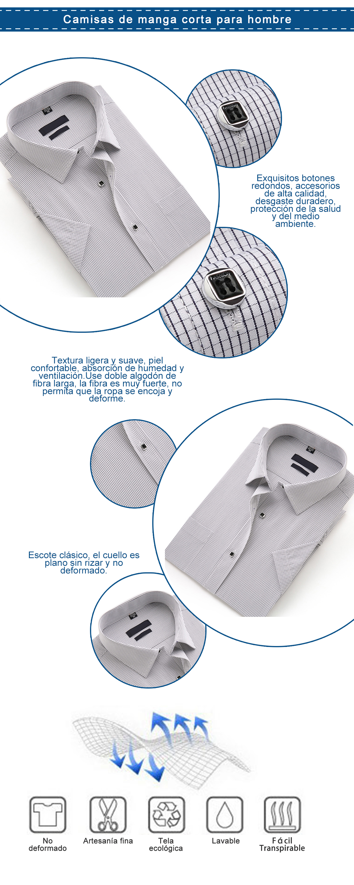 Camisas de manga corta para hombre