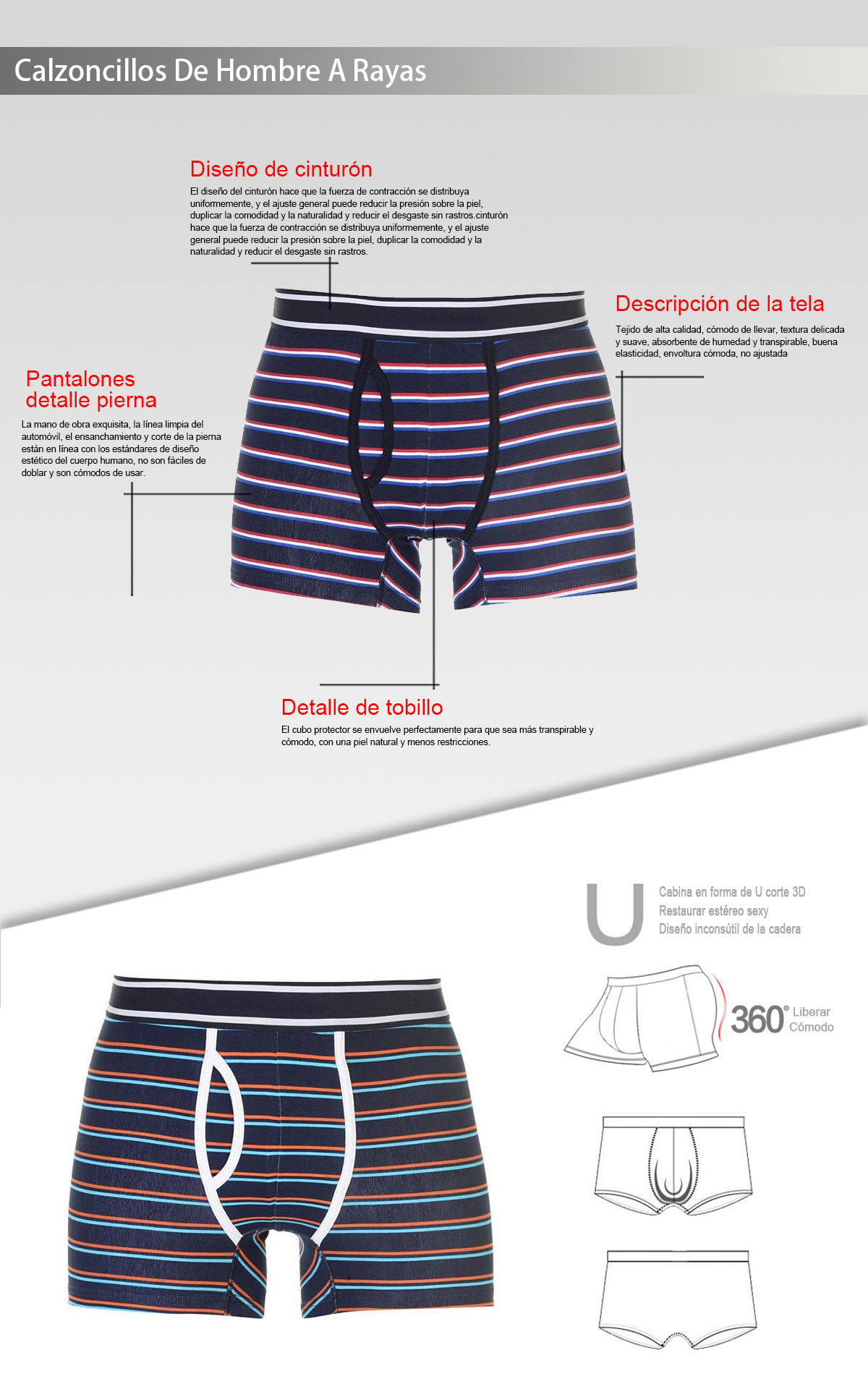 Calzoncillos De Hombre A Rayas
