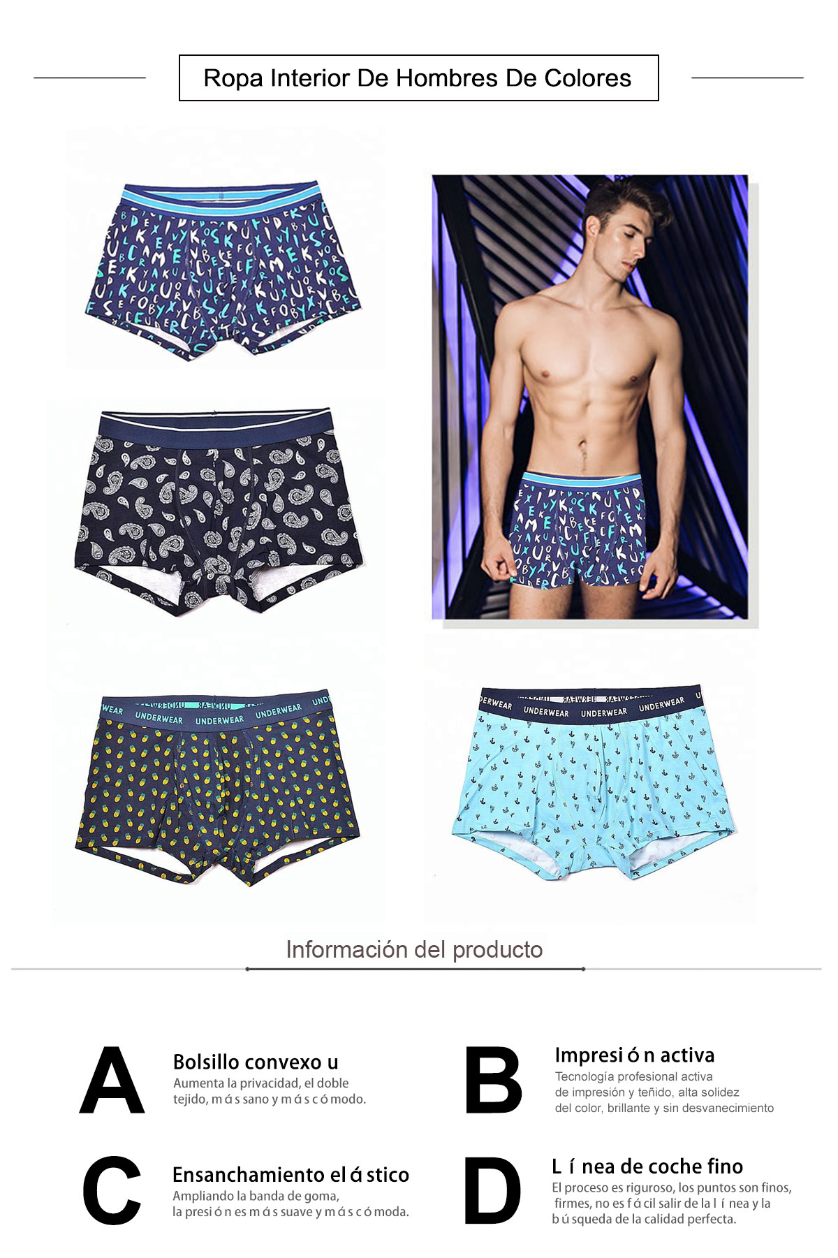 Ropa Interior De Hombres De Colores