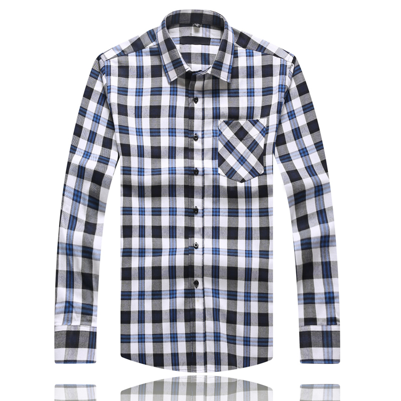 Camisas A Cuadros De Manga Larga Para Hombres
